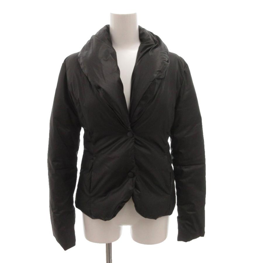 SISLEY シスレー ジャケット 黒 XL シスレー SISLEY ダウンジャケット ショールカラー 裏地 総柄 XS 黒