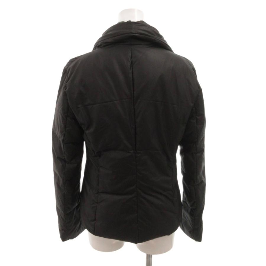 シスレー SISLEY ダウンジャケット ショールカラー 裏地 総柄 XS 黒