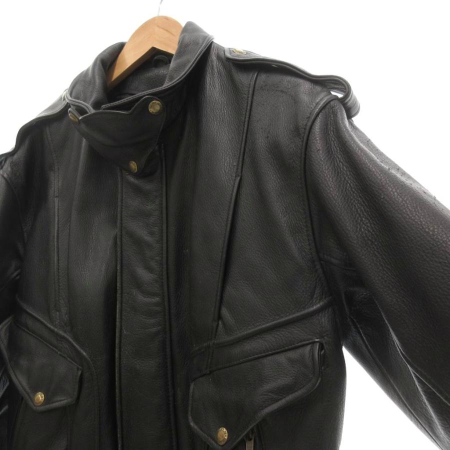 ナンカイ NANKAI レザージャケット ライダース シングル 中綿 牛革