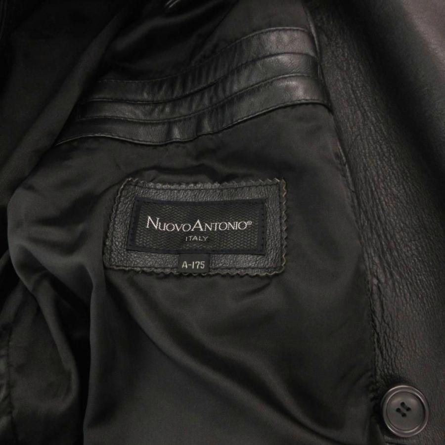 Nuovo Antonio シープレザー オーバーアルスターコート 羊革 A-175 黒