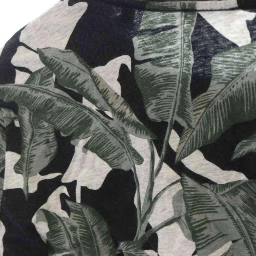 DIESEL（ディーゼル） 長袖 Tシャツ S 黒 ブラック 緑 グリーン リーフ