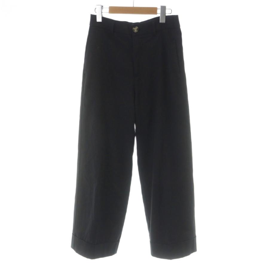 ZARA（ザラ） パンツ XS 黒 ブラック ワイドレッグ /KW □GY58
