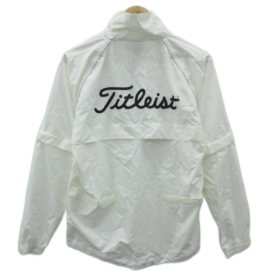 タイトリスト レインウェア 上下セット ホワイト 使用3回 美品 タイトリスト TITLEIST ゴルフウエア レインウェア ブルゾンジャケット