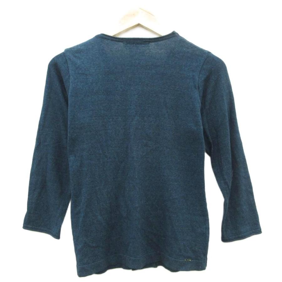 パラスパレス Pallas Palace カーディガン ミドル丈 2 M 紺 七分袖