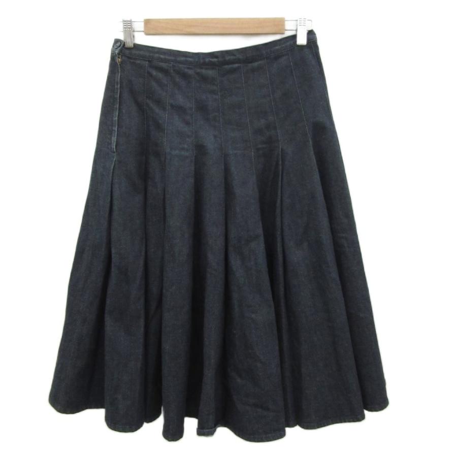 レキップヨシエイナバ L'EQUIPE YOSHIE INABA デニムスカート プリーツ