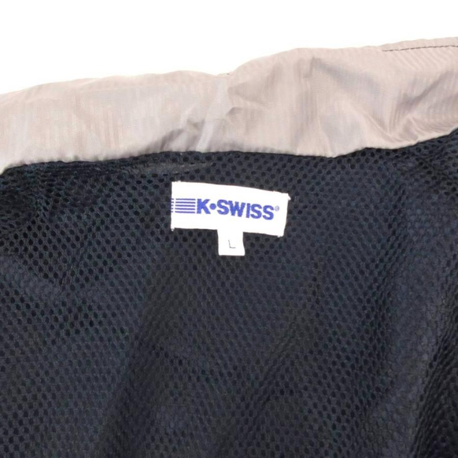 ケースイス K・SWISS ジャージ セットアップ L 紺 ネイビー 長袖 スタンドカラー サイドライン K6063 /HW GY59 メンズ ...
