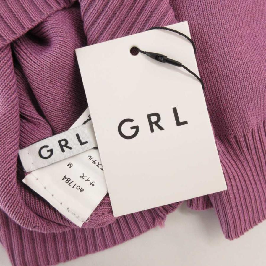 未使用品 グレイル GRL タグ付き フロントギャザーショート丈ニット 