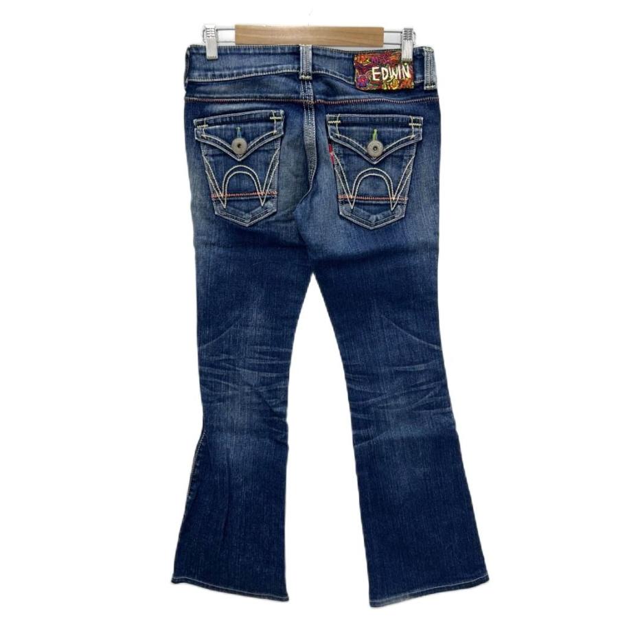 EDWIN（エドウィン） デニムパンツ ジーンズ W29L32 フレア ダークインディゴ /AE GY59 レディース : ブランド古着販売の ...