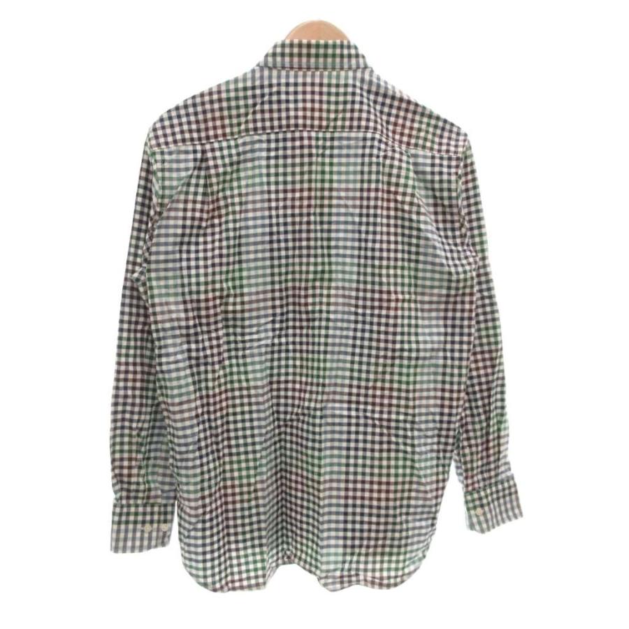 クロコダイル CROCODILE ボタンダウンシャツ BD L 緑 グリーン 白 