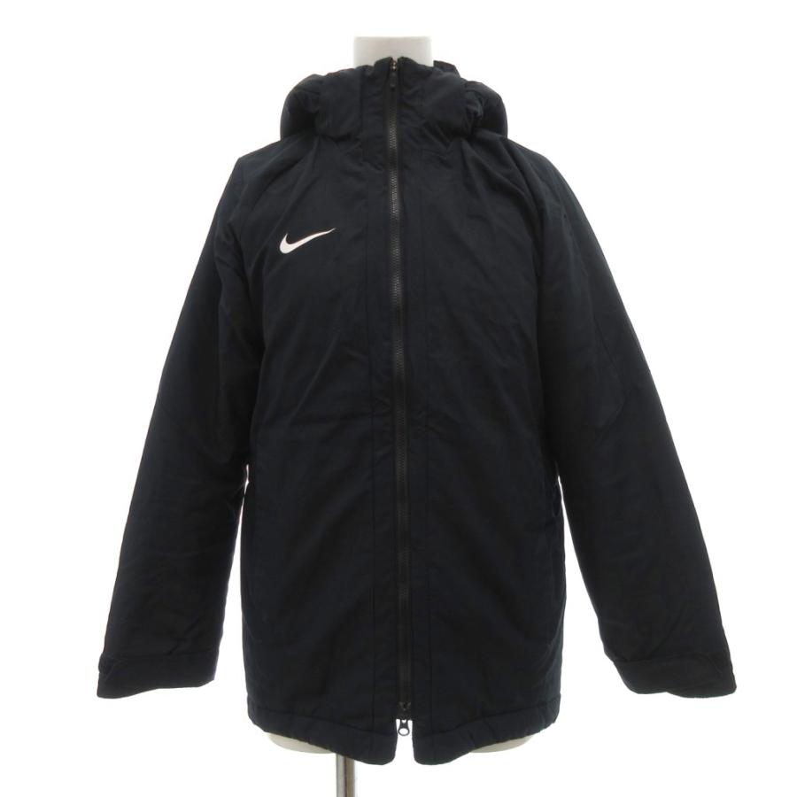 美品 NIKE M フード付きパディングジャケット ブラック NIKE（ナイキ） フードジャケット M 黒 ブラック 無地 フード付き 長袖