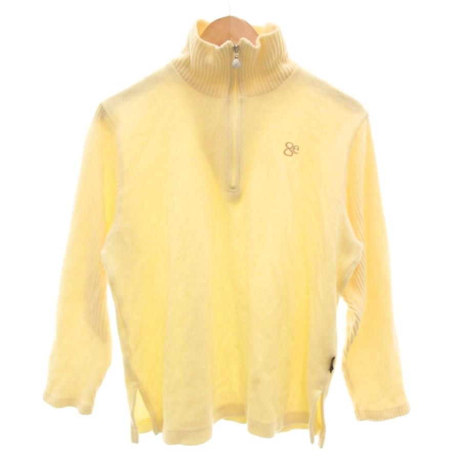 HUITIEME 8e ウィッテム ハーフジップトップス ニット L クリーム色