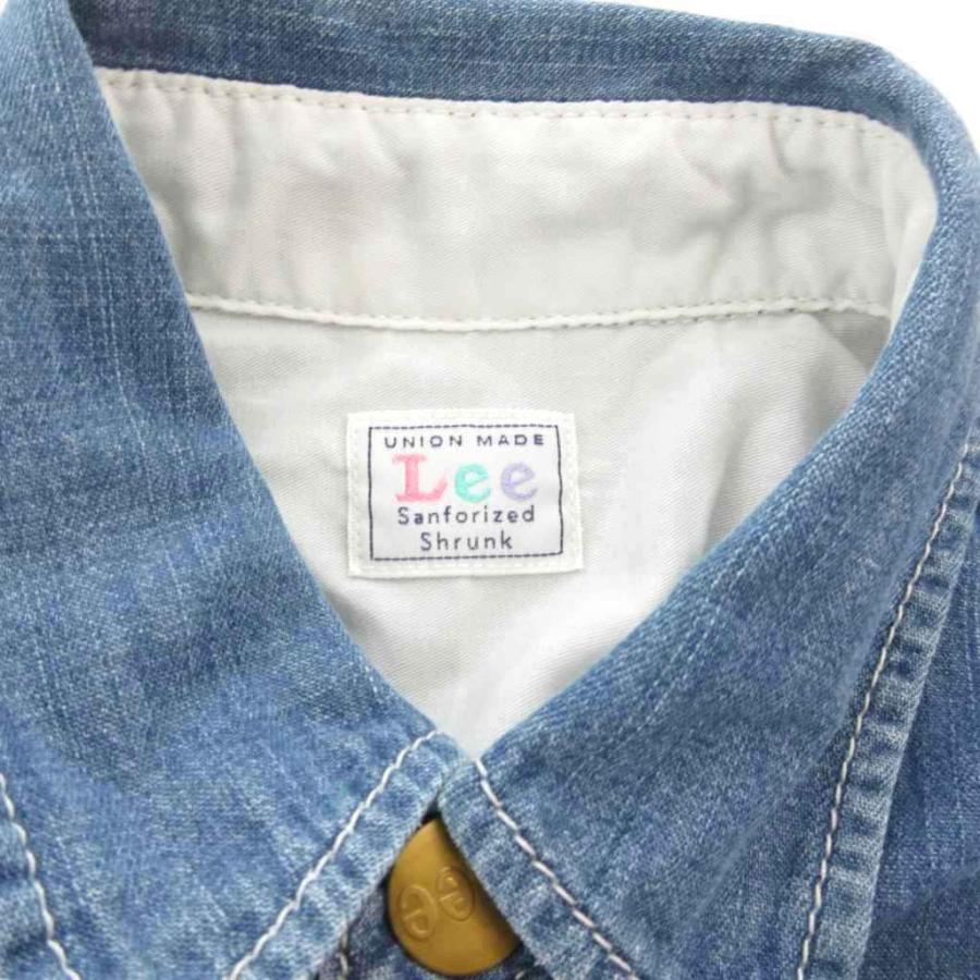 Lee（リー） シャツワンピース デニム チュニック S インディゴブルー