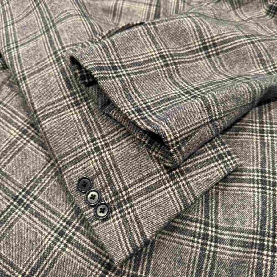 ビームスエフ BEAMS F テーラードジャケット チェック ウール カシミヤ