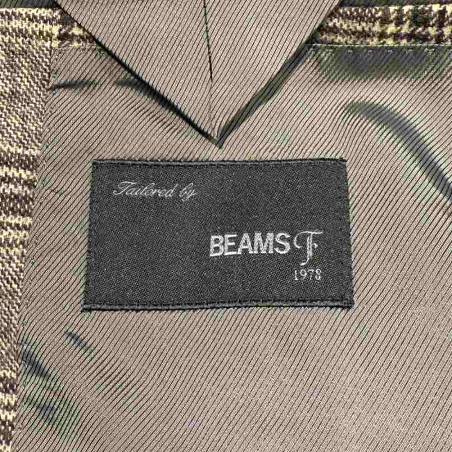 ビームスエフ BEAMS F テーラードジャケット チェック ウール カシミヤ