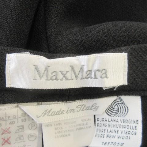 Max Mara（マックスマーラ） 白タグ パンツ ウール 42 黒 ブラック