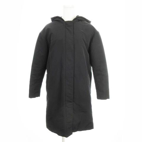 ユニクロ（UNIQLO） フーデッドコート ダウン S 黒 ブラック 長袖 