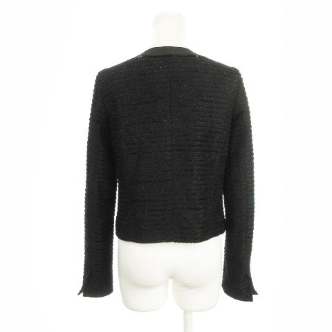 UNTITLED（アンタイトル） ツイードジャケット 2 黒 ブラック ノー