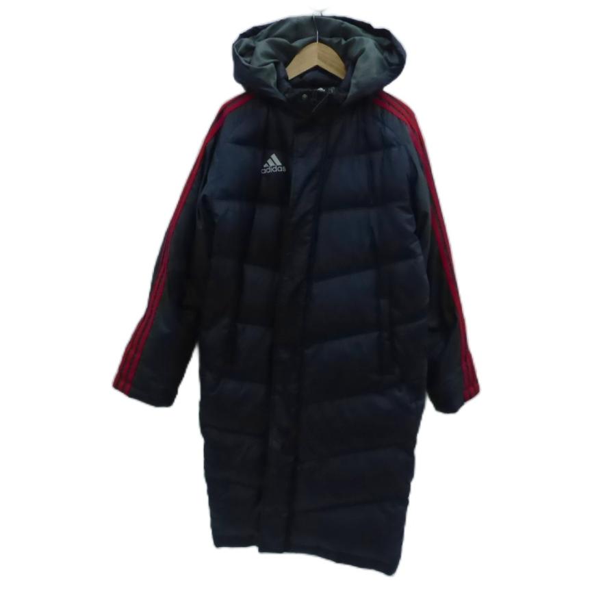 adidas（アディダス） ベンチコート ロング丈 160 紺 ネイビー ライン