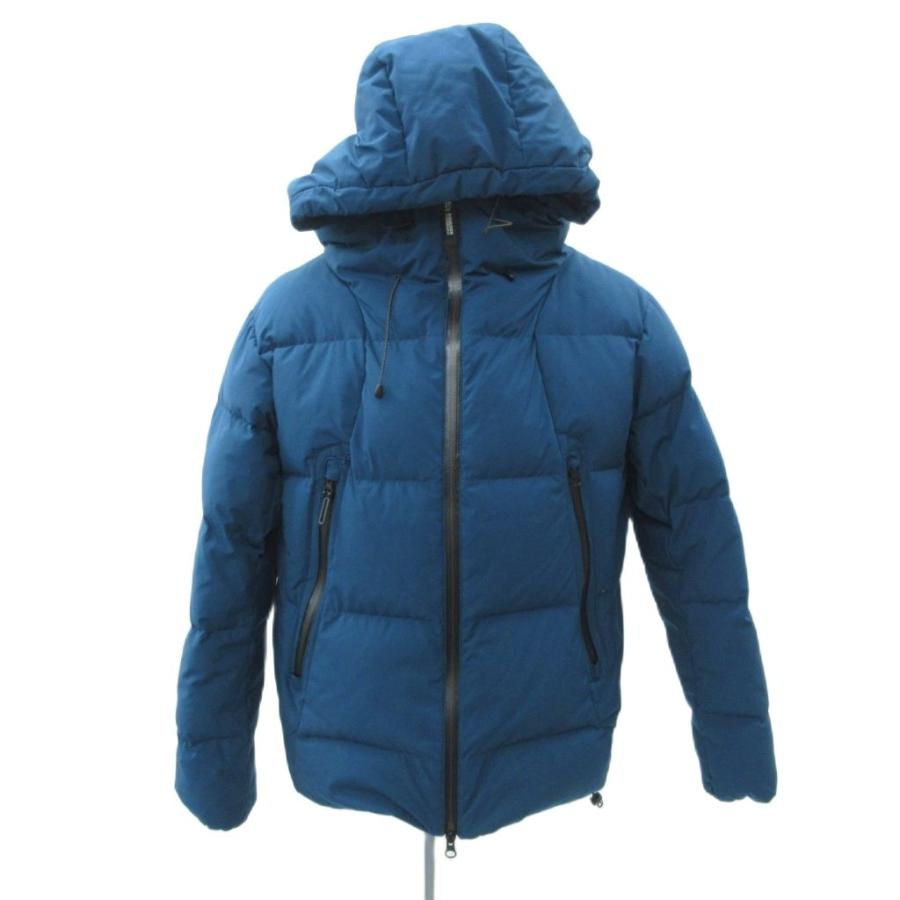 キャンプセブン CAMP7 ACTIVEダウンジャケット ミドル丈 L 青 ブルー