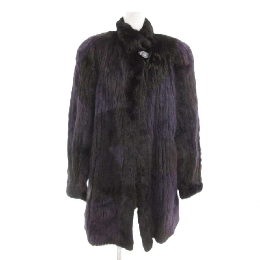 ダークミンク シェアード ミンク ファーコート 毛皮 ミドル ハーフ丈