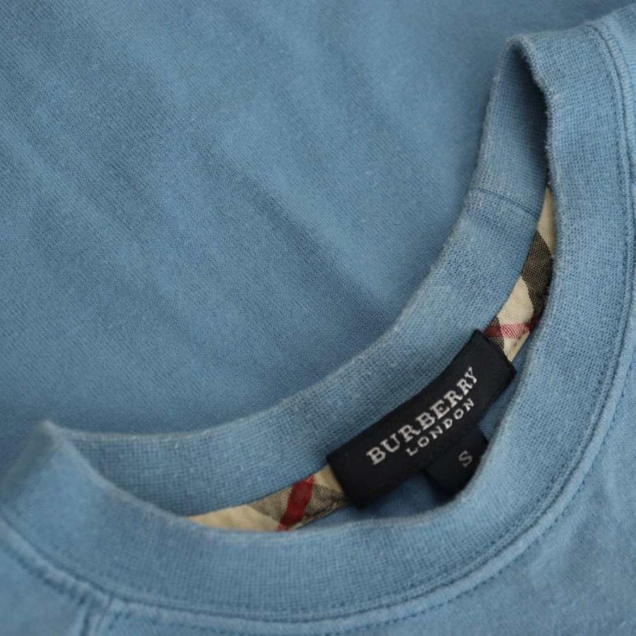 バーバリー ロンドン BURBERRY LONDON Tシャツ S 水色 ライトブルー 