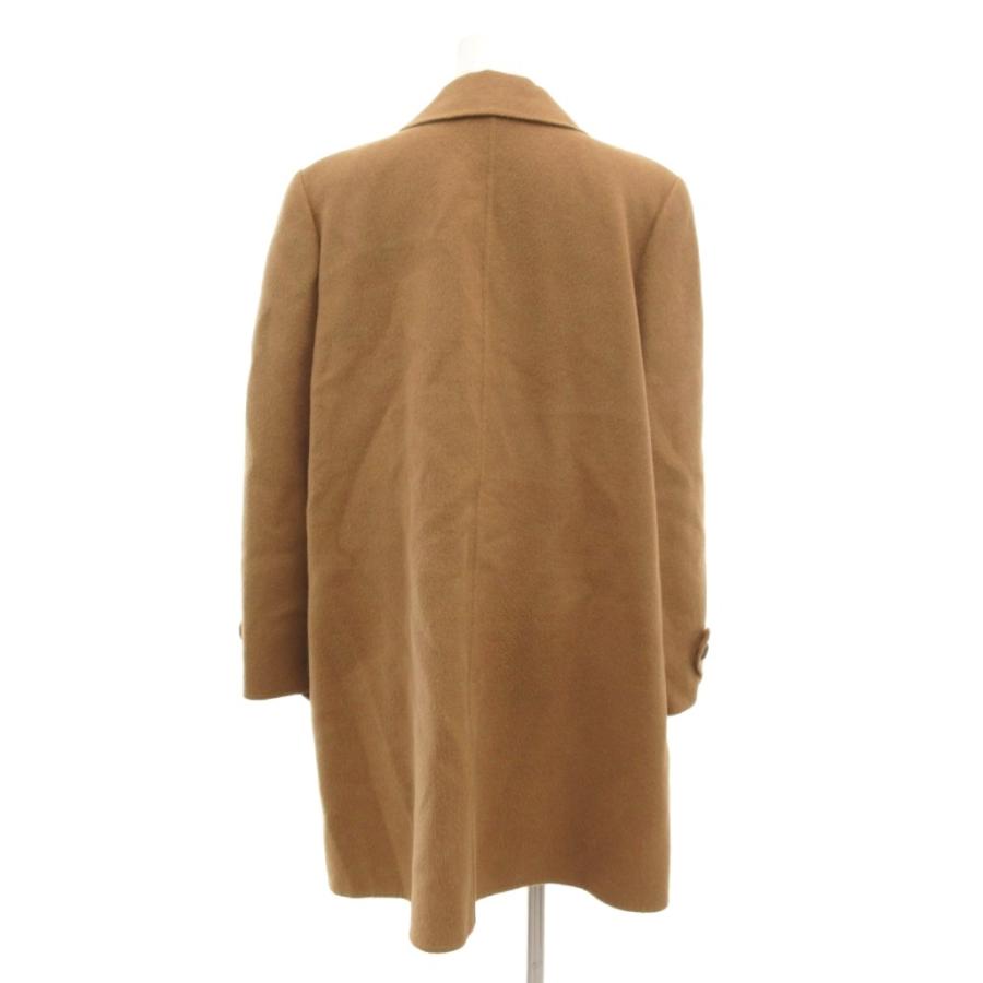 GIANNI MANIGLIA ロングコート ダブル メルトン アンゴラ混 9 茶 