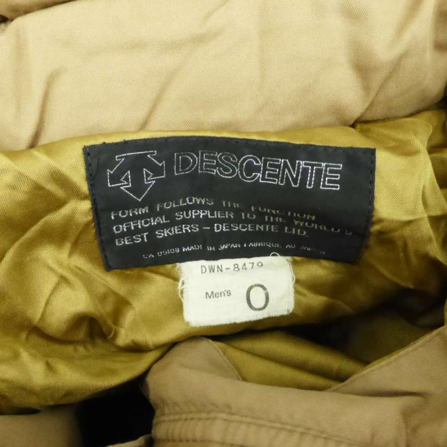 デサント DESCENTE ダウンジャケット スタンドカラー ミドル丈 O 茶色 
