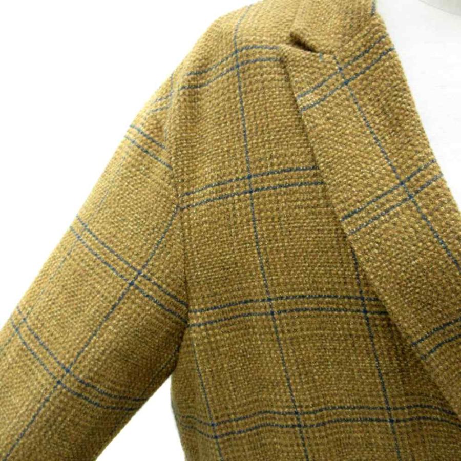 美品 フォルテフォルテ テーラードジャケット チェック forte forte フォルテフォルテ FORTE チェックテーラードコート ロング丈 ダブル