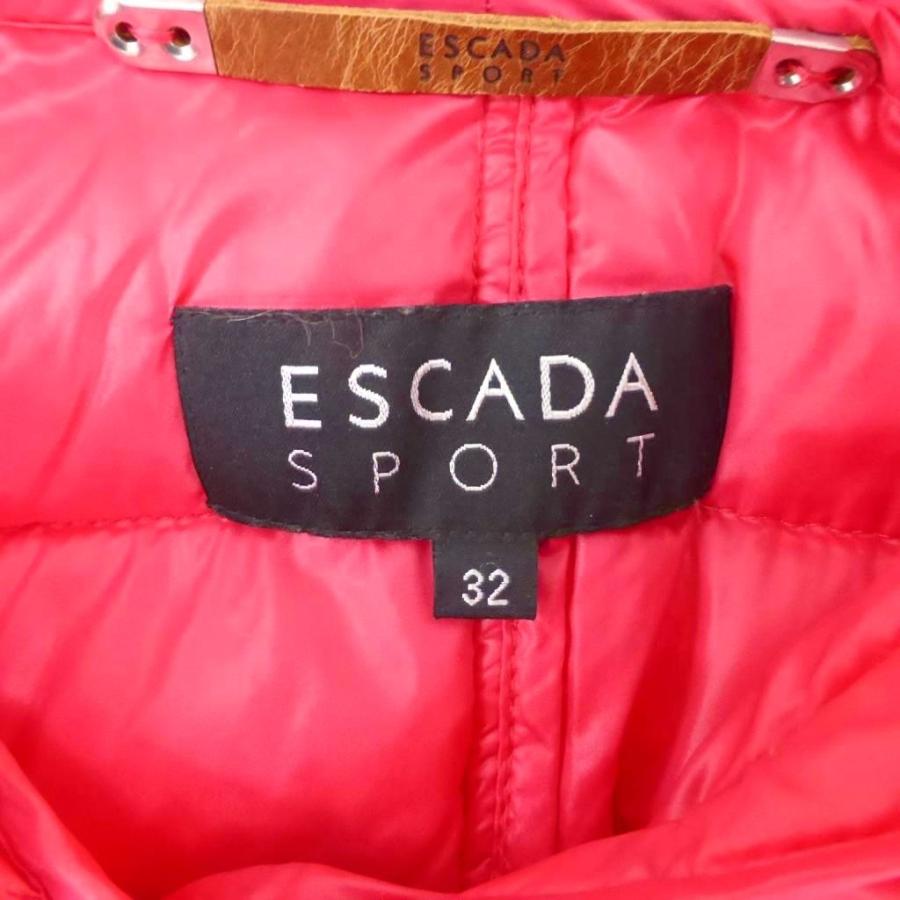 エスカーダ ESCADA ダウンベスト ジャケット 32 XXS ピンク フード付き