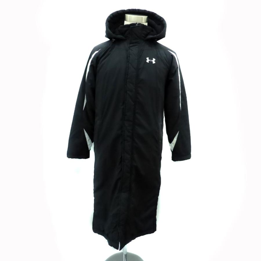 アンダーアーマー UNDER ARMOUR ベンチコート ロング丈 SM 黒 ブラック