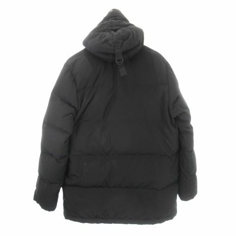 ユニクロ（UNIQLO） ダウンコート フーディ ミドル丈 XL 黒 ブラック