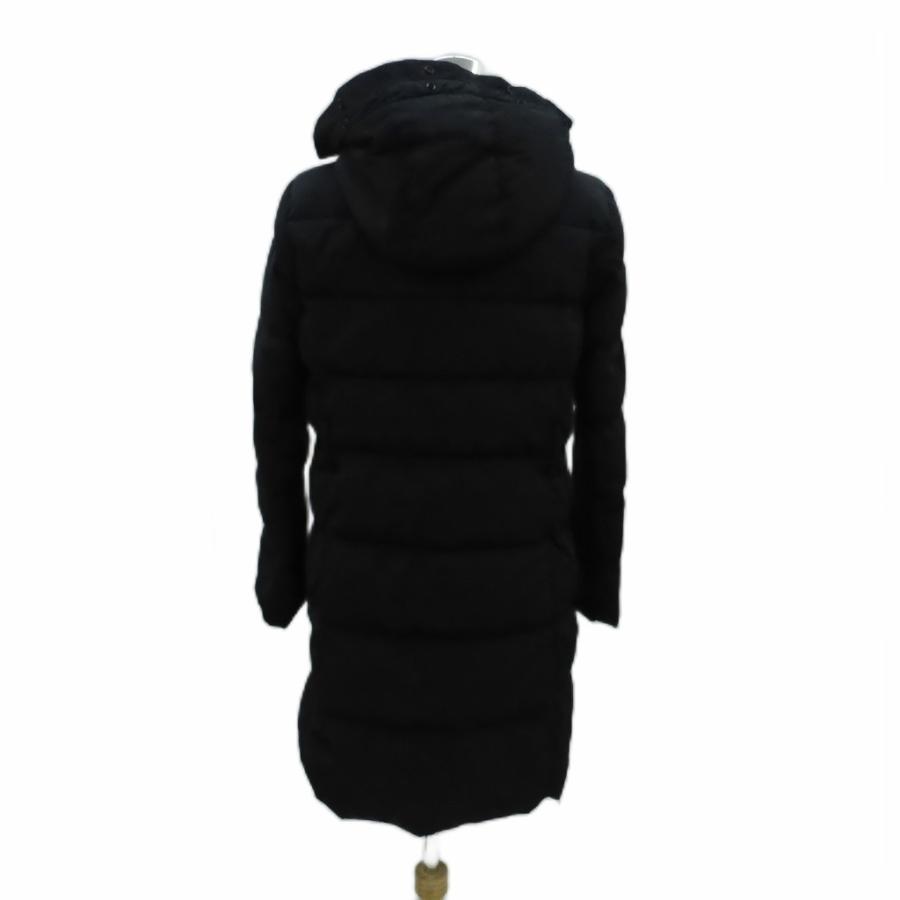 ★UNIQLO★L★黒ロングダウンコート★フード付★脇裾スリット有★ダウン90 ユニクロ（UNIQLO） ロングダウンコート L 黒 ブラック フード付き