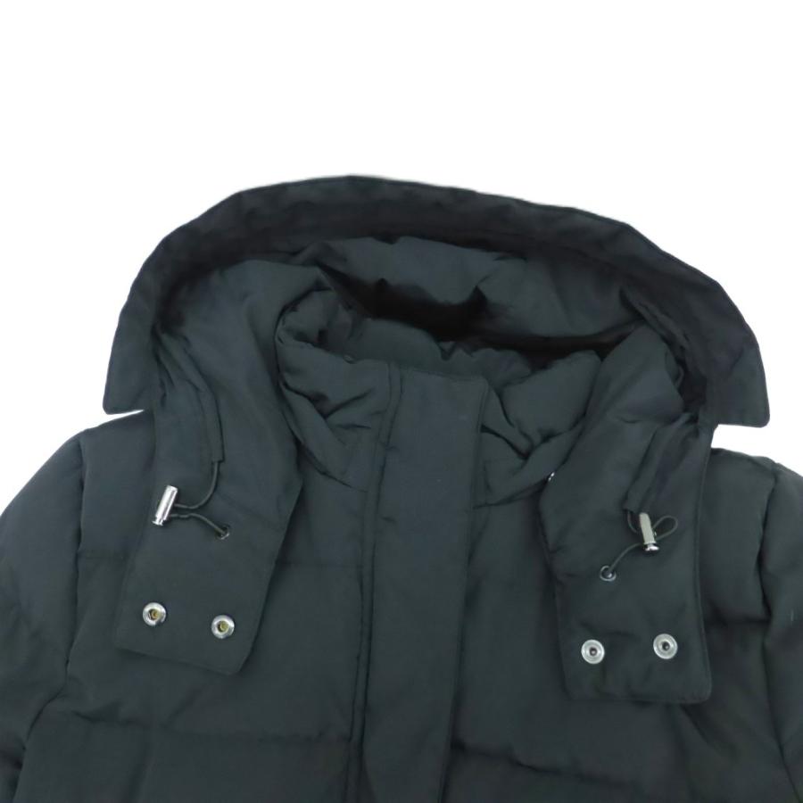 ユニクロ（UNIQLO） ダウンコート ロング丈 L 黒 ブラック フード付き