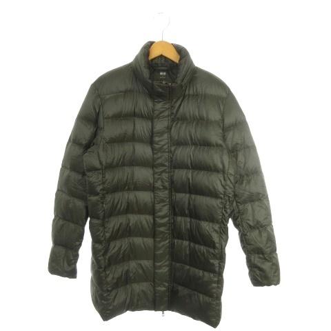 ユニクロ（UNIQLO） ウルトラライトダウンハーフコート L 緑 グリーン
