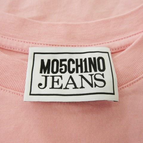 モスキーノジーンズ MOSCHINO JEANS M05CH1NO Tシャツ ピンク 半袖