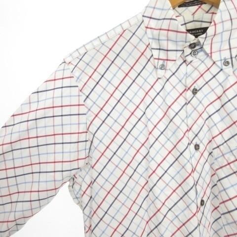 た*ん様 Burberry Black Label ホワイトチェック　長袖シャツ BURBERRY BLACK LABEL（バーバリーブラックレーベル） ボタンダウン