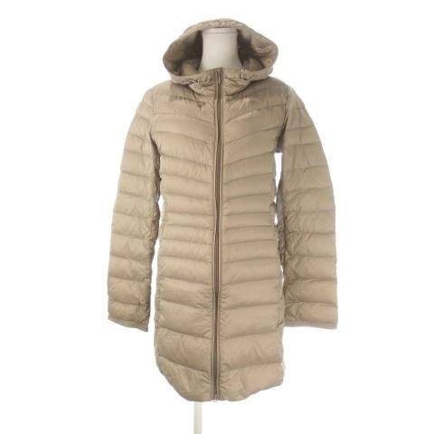 ユニクロ（UNIQLO） ライトダウンコート M ベージュ フード付き 長袖 