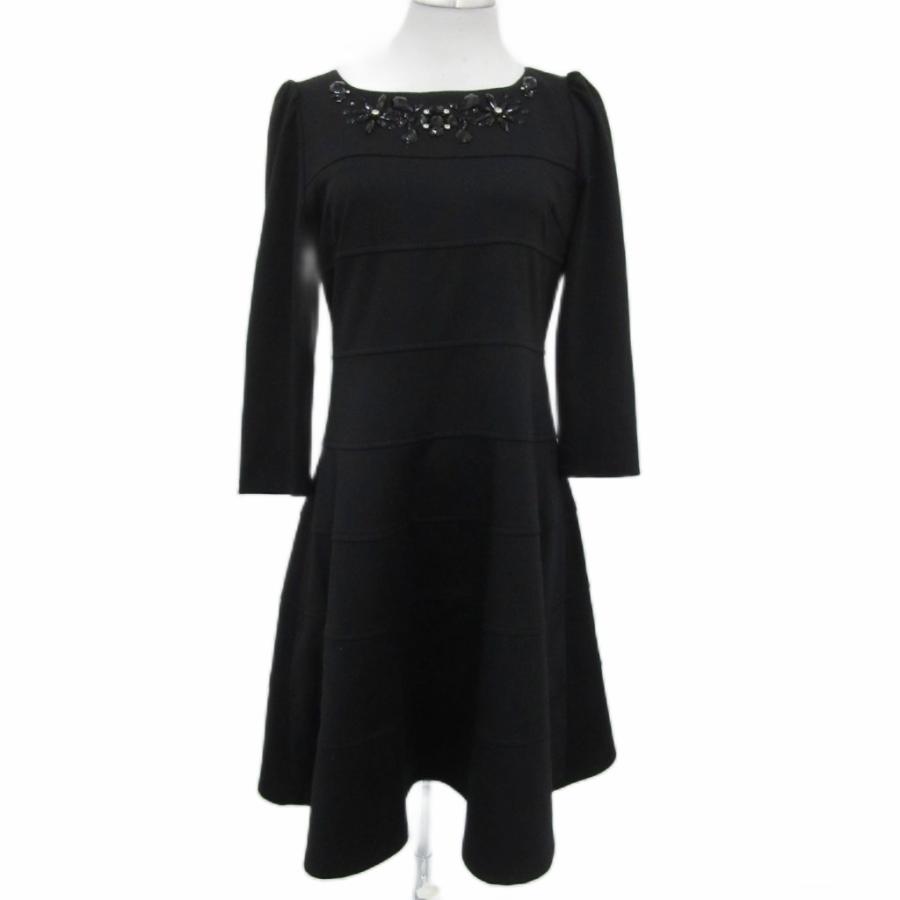 スーパービューティ ワンピース ブラック 2022年秋冬50%OFF スーパービューティー ワンピース ジャガード編み