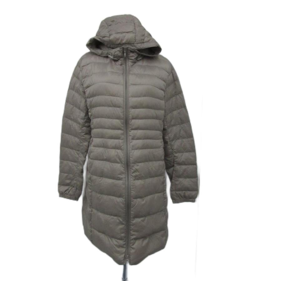 極美品✨️ユニクロ ノンステッチダウンコート グレージュ XL ロングダウンコート ユニクロ（UNIQLO） ダウンコート ロング丈 XL 大きいサイズ
