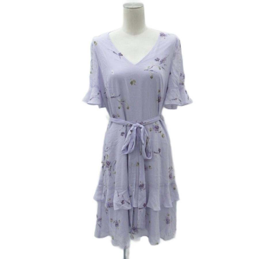 未使用品 ローレンラルフローレン ワンピース ひざ丈 6 M 紫