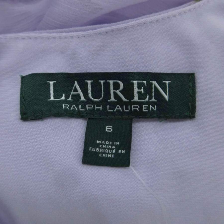 未使用品 ローレンラルフローレン ワンピース ひざ丈 6 M 紫