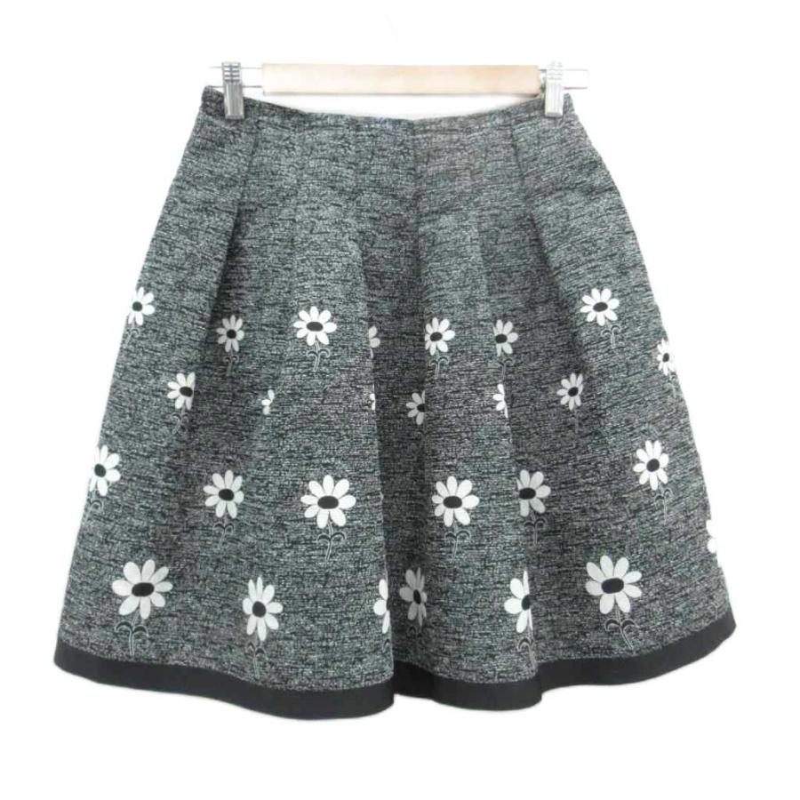 エムズグレイシー38音符柄ブラックフレアスカート エムズグレイシー38音符柄ブラックフレアスカート エムズグレイシー