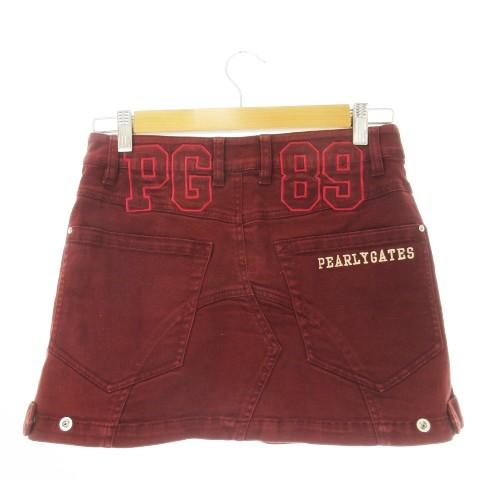 パーリーゲイツ PEARLY GATES ミニスカート ゴルフ ロゴ刺繍