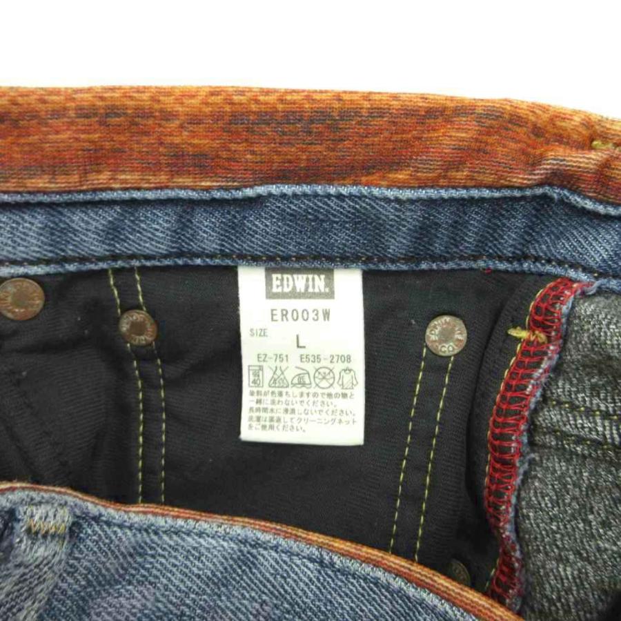 EDWIN（エドウィン） デニムパンツ ジーンズ ダメージ加工 色落ち L 