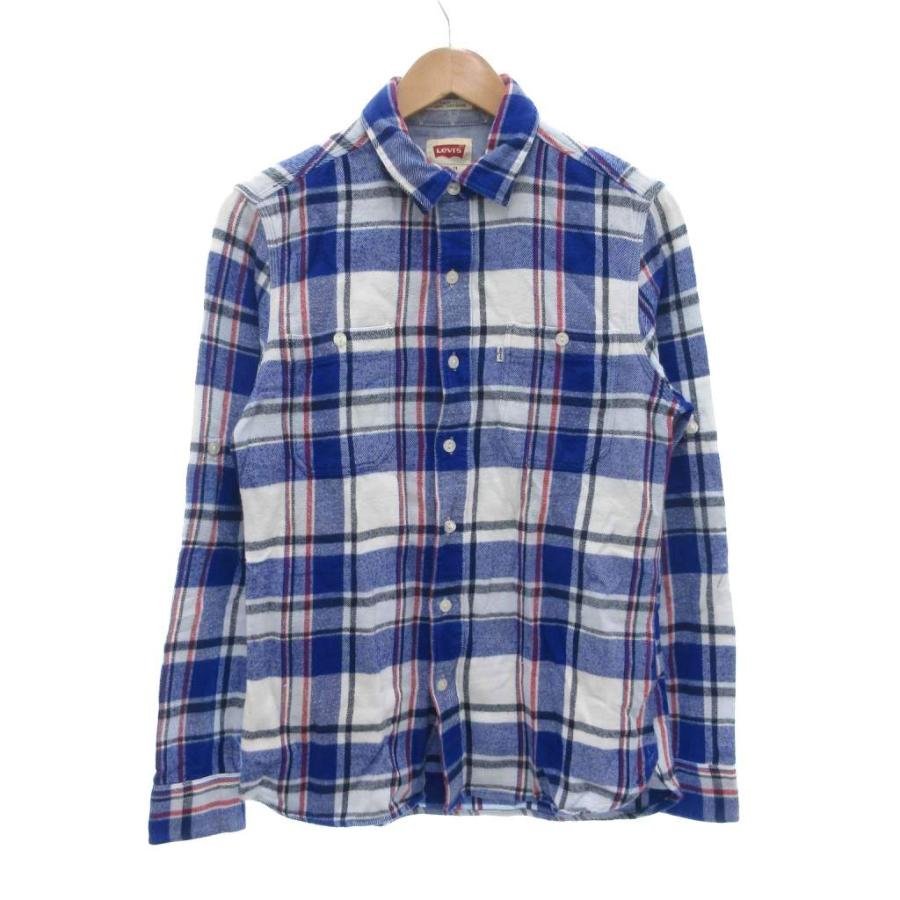 Levi's ヴィンテージ　ネルシャツ　L　ビンテージ　青色　made in　USA 中古・古着通販】LEVI'S VINTAGE CLOTHING (リーバイス ビンテージ