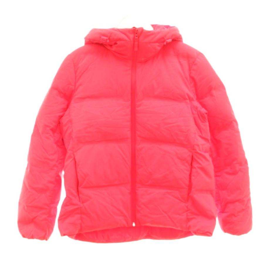 ユニクロ（UNIQLO） 美品 ダウンジャケット M 赤 レッド フード付き