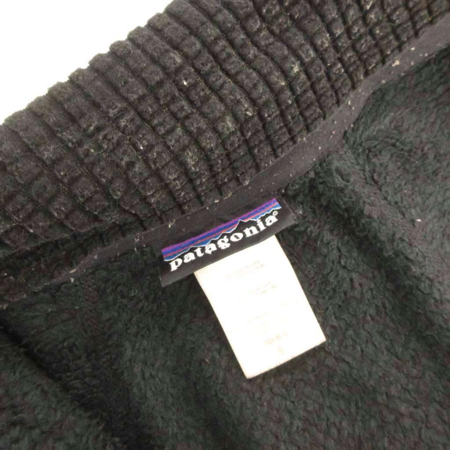 パタゴニア Patagonia ジップアップベスト ロゴ S 黒 ブラック /FF