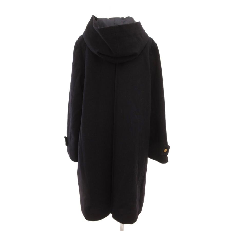 レイビームス Ray Beams ロングコート ジップアップ メルトン 0 紺 