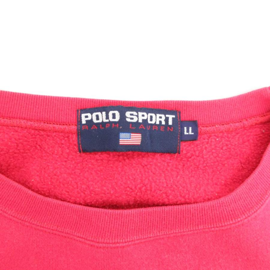 ポロスポーツ POLO SPORT スウェット トレーナー プリント ロゴ LL 赤