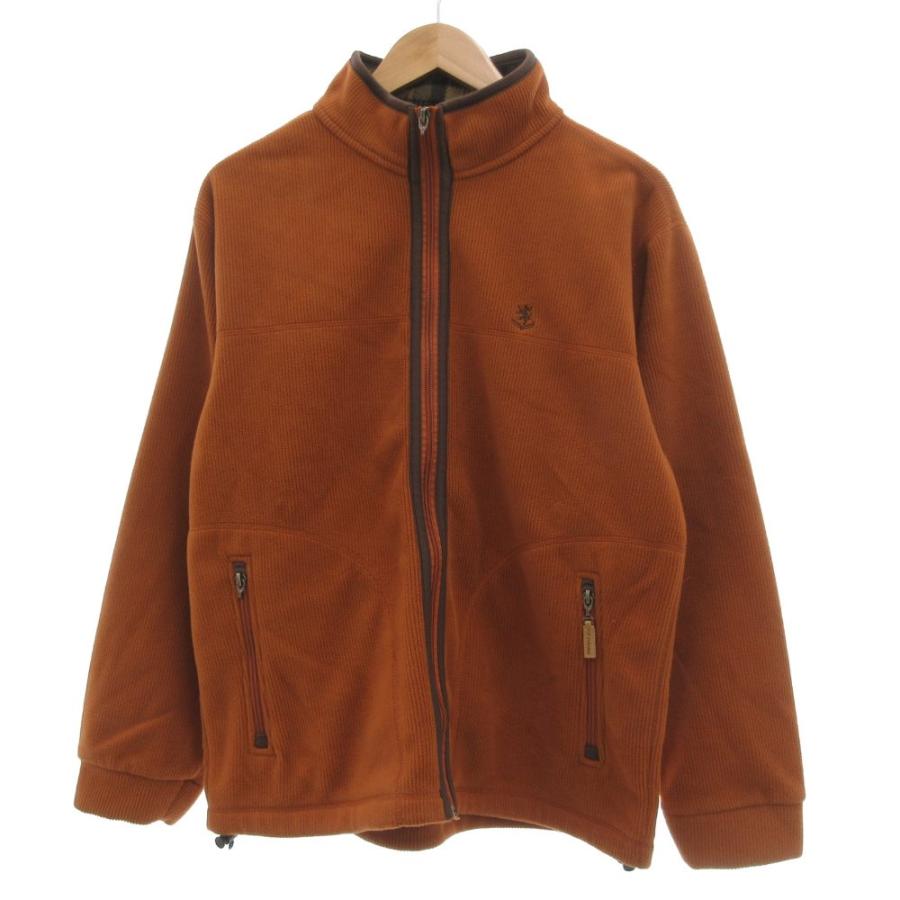 レノマ renoma U.P フリースジャケット ブルゾン ジップアップ L 茶 
